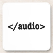 Audio HTML5 Code beëindigen Drankjes Onderzetter (Voorkant)