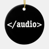 Audio HTML5 Code beëindigen Keramisch Ornament (Voorkant)