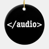 Audio HTML5 Code beëindigen Keramisch Ornament (Achterkant)
