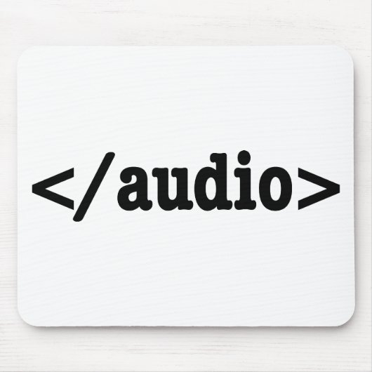 Audio HTML5 Code beëindigen Muismat (Voorkant)