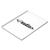 Audio HTML5 Code beëindigen Notitieboek (Linkerzijde)