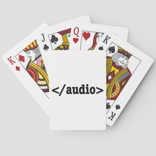 Audio HTML5 Code beëindigen Speelkaarten (Achterkant)