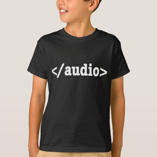Audio HTML5 Code beëindigen T-shirt (Voorkant)