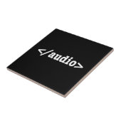 Audio HTML5 Code beëindigen Tegeltje (Zijkant)