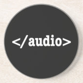 Audio HTML5 Code beëindigen Zandsteen Onderzetter (Voorkant)