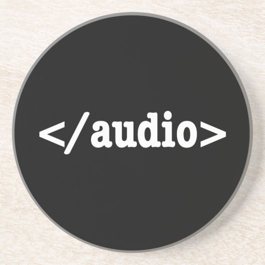 Audio HTML5 Code beëindigen Zandsteen Onderzetter (Voorkant)