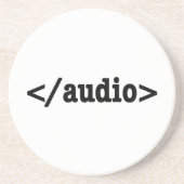 Audio HTML5 Code beëindigen Zandsteen Onderzetter (Voorkant)