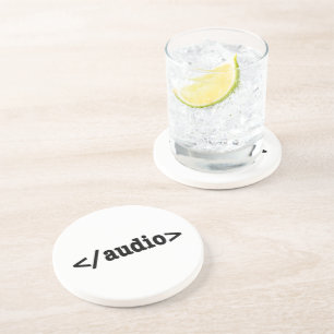 Audio HTML5 Code beëindigen Zandsteen Onderzetter