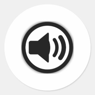 Audio-luidspreker Ronde Sticker