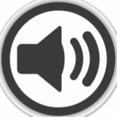 Audio-luidspreker Sticker (Voorkant)