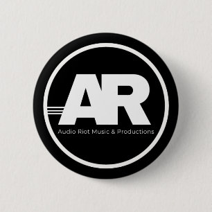 Audio Riot Logo Cirkel Speld Ronde Button 5,7 Cm