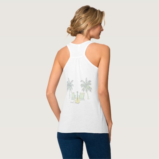Audio Riot Tank Top Beach Faded (Women's) (Volledige Achterkant)