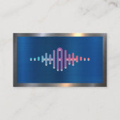 Audio Sound Wave Logo | Metaal Visitekaartje (Achterkant)