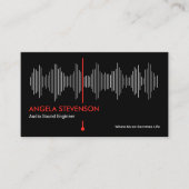 Audio Sound Wave Studio Engineer Visitekaartje (Voorkant)