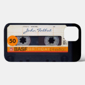 Audio tape naam 50th Birthday Iphone Case 1 (Achterkant (horizontaal))