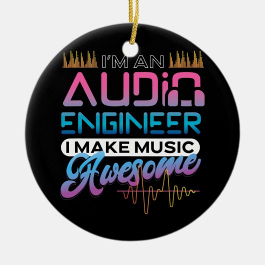 Audio-technicus Sound Engineer Audio-technicus Keramisch Ornament (Voorkant)