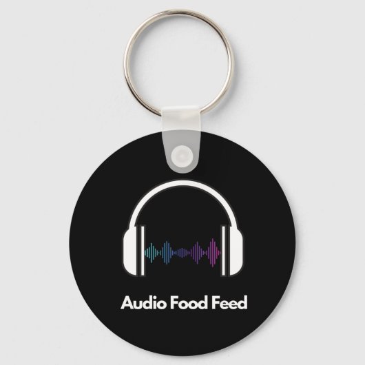 Audio Voedsel Feed Sleutelhanger (Voorkant)