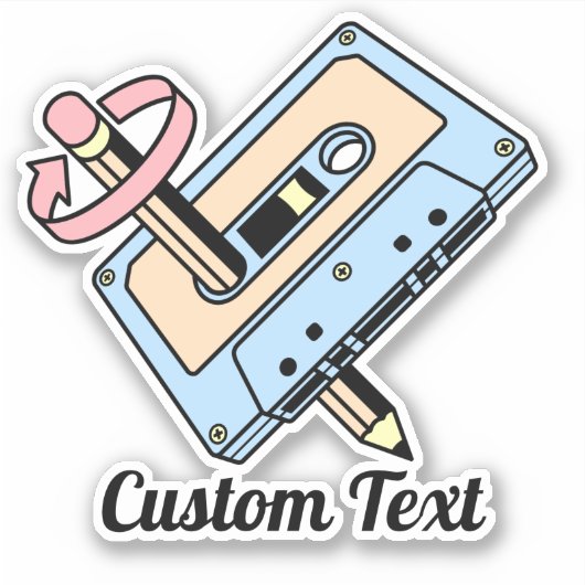 Audiocassette met potlood sticker (Voorkant)