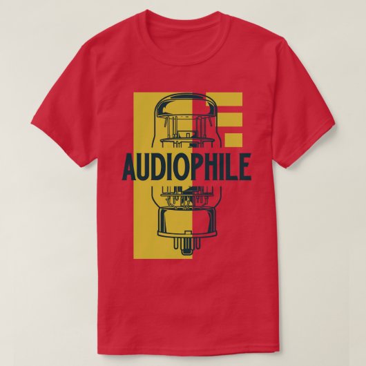 Audiofiel vacuümbuis t-shirt (Design voorkant)