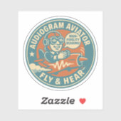 Audiogram Aviator Vlieg & Hoor Sticker (Vel)