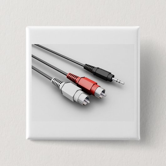 Audiokabels  Tech Vierkante Button 5,1 Cm (Voorkant)