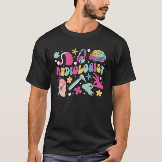Audiologist Appreciation Audiology Groovy T-shirt (Voorkant)