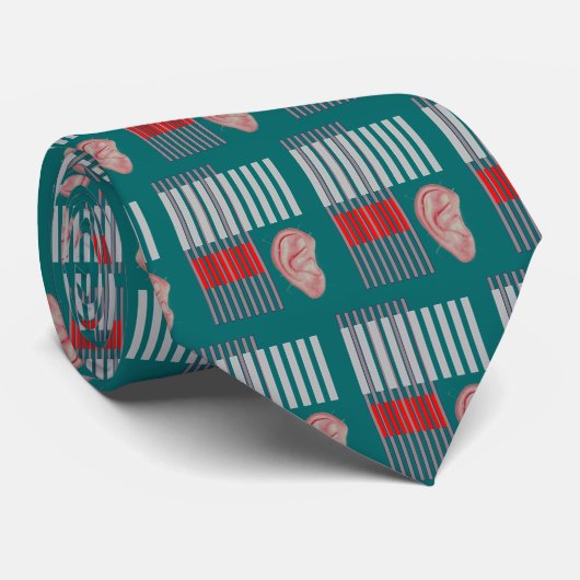 Audiologiste Ear Design Mens Cravate (Roulé)