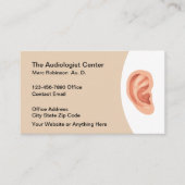 Audiologiste Test d'audition Cartes de rendez-vous (Devant)