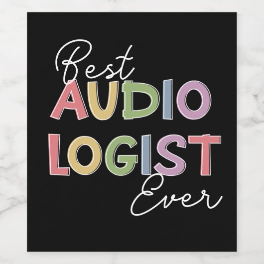 Audioloog Doctor in de Audiologie Afstuderen Gifts Wijn Etiket (Enkel label)