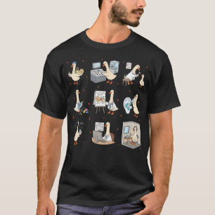 Audioloog Domme Gans KNO-arts Hoorapparaat T-shirt