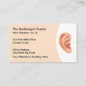 Audioloog en otolaryngoloog Visitekaartjes (Voorkant)
