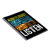 Audioloog Funny Audiology hoort beter Notitieboek (Rechterzijde)