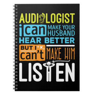 Audioloog Funny Audiology hoort beter Notitieboek