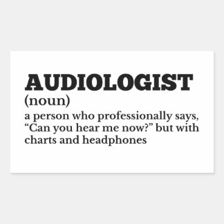 Audioloog Job Definition Humor Rechthoekige Sticker