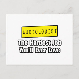 Audioloog... moeilijkste baan waar je ooit van zul briefkaart