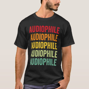 Audiophile Audiophile Hobbymuziek Regenboogontwerp T-shirt