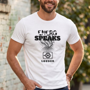 Audiophile Energie Klinkt Harder Geluidsgolf Grafi T-shirt