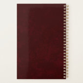 Audit Mensuel Élégant Monogramme Bordeaux (Dos)
