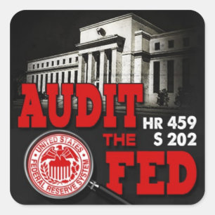 Audit van de Fed-Sticker Vierkante Sticker