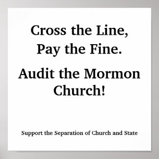 Audit van de Mormon Church Poster