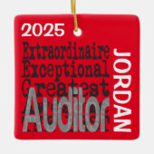 Auditor Extraordinaire CUSTOM Keramisch Ornament (Voorkant)