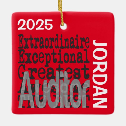 Auditor Extraordinaire CUSTOM Keramisch Ornament (Voorkant)