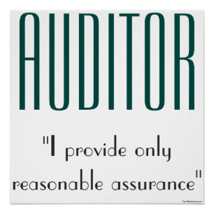 "Auditor: ik geef alleen een redelijke zekerheid" Perfect Poster