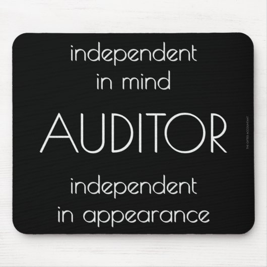 "Auditor: Independent in Mind & Vormgeving" Muismat (Voorkant)