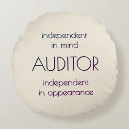 "Auditor: Independent in Mind & Vormgeving" Rond Kussen