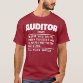 Auditor Noun Definition Company Worker Dad Funny T-shirt (Voorkant)