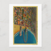 Auditorium, strand en regenboogpier briefkaart (Voorkant)