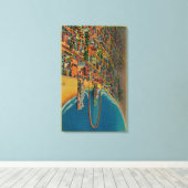 Auditorium, strand en regenboogpier canvas afdruk (Insitu (Houten vloer))