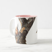 Audobon roodborst Nuthatch Tweekleurige Koffiemok (Voorkant links)