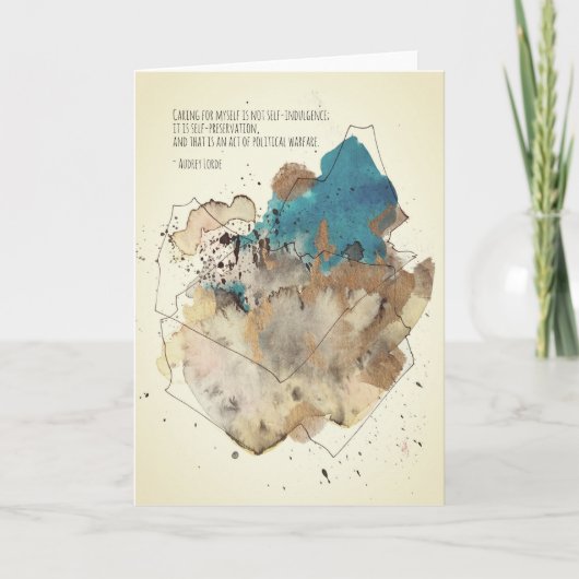 Audre Lorde Self-Care Quote Blank Card Kaart (Voorkant)